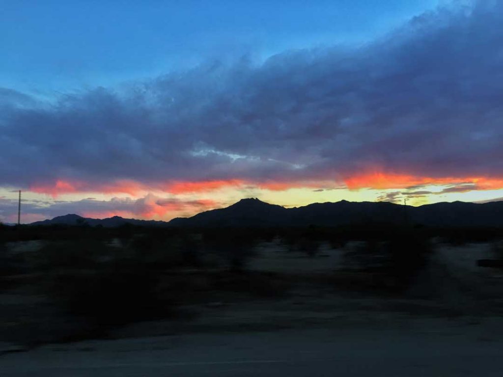 A beautiful sunset over the desert in Arizona